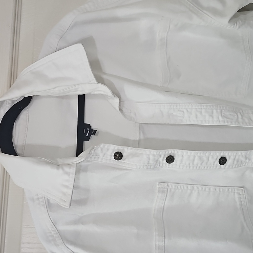 Express White Button-Up Jacket - image 3